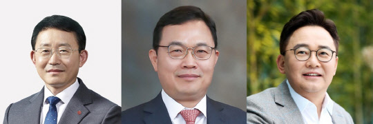 하석주(왼쪽부터) 롯데건설 대표, 유병규 HDC현대산업개발 대표, 박경일 SK에코플랜트 대표. <각 사 제공>
